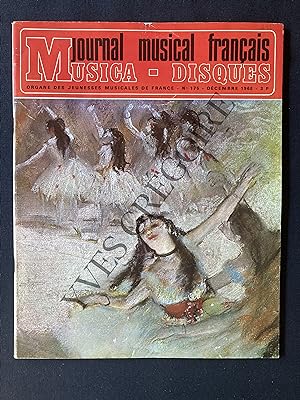 JOURNAL MUSICAL FRANCAIS MUSICA DISQUES-N°175-DECEMBRE 1968