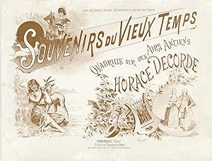 "SOUVENIRS DU VIEUX TEMPS" par Horace DECORDE / Couverture de partition originale entoilée / Lith...