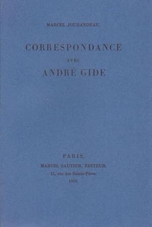 Correspondance Avec André Gide. Edition originale.