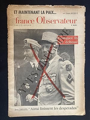 FRANCE OBSERVATEUR-N°573-27 AVRIL 1961