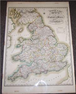 PIGOT & CO'S NEW MAP OF ENGLAND & WALES WITH PART OF SCOTLAND INCLUDING THE NEW LINES OF CANALS, ...