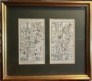 DOUBLE SIDED ROAD MAPS, OXFORD, WORCESTER, PERSHORE
