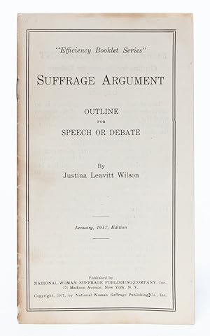 Suffrage Argument Outline for Speech or Debate