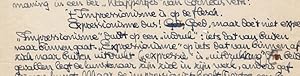 'Over de beruchte "-ismen"'. (Origineel handschrift).