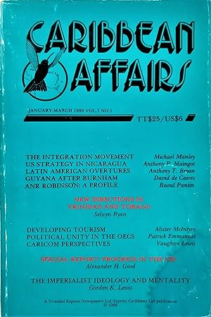 Caribbean Affairs January-March 1988 Vol.1, No. 1