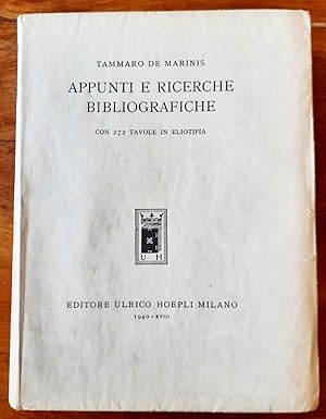 Appunti e ricerche bibliografiche