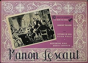 "MANON LESCAUT" Réalisé par Carmine GALLONE en 1940 avec Vittorio DE SICA, Alida VALLI / Affiche ...