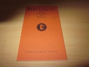 Marginalien. Zeitschrift für Buchkunst und Bibliophilie. 151. Heft (3, 1998)