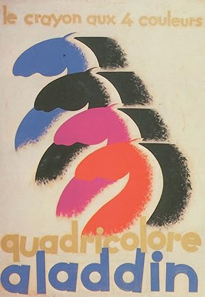 Aladdin Crayons Artist Advertisement from 1927 Poster Postcard