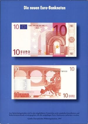 Ansichtskarte / Postkarte Die neuen Euro Banknoten, 10 Euro, Geldscheine