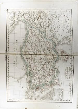 Asiae Minoris Tabula Descripta Conatibus. (Carte de l'Asie Mineure antique dressée en 1833).