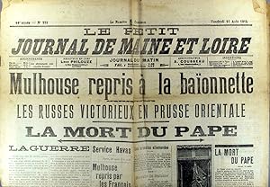 Mulhouse repris à la baïonnette La mort du pape 21 août 1914.