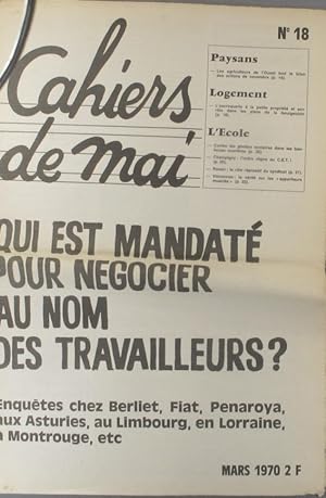 Cahiers de mai. N° 18. Mars 1970.