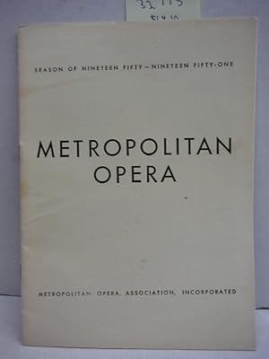 Tristan and Isolde - Metropolitan Opera Program 1950-1951
