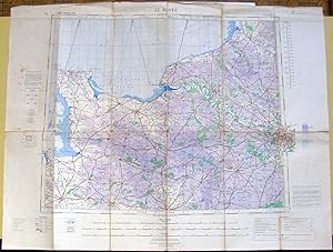 World War II British Military Colour Map of Le Havre, France N.W. 48/2