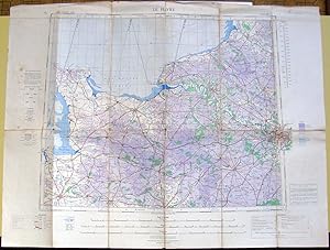 World War II British Military Colour Map of Le Havre, France N.W. 48/2