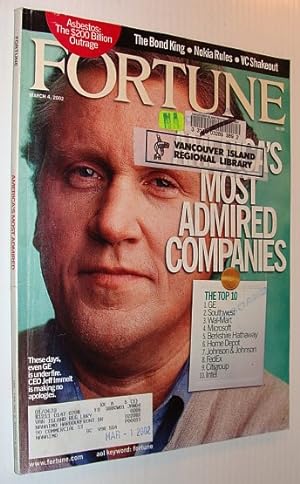 Fortune Magazine, 4 March, 2002 *Jeff Immelt Cover Photo*