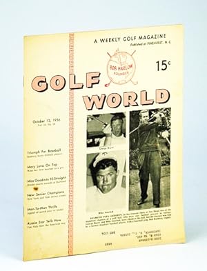 Golf World - A Weekly Golf Magazine, 12 October (Oct.), 1956, Vol. 10, No. 19 - Cover Photos of G...