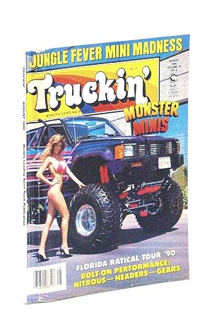 Truckin' Magazine, August [Aug.] 1990: Monster Minis! / Traci Dali Cover Photo