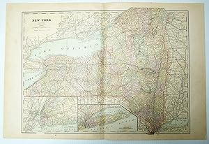 1899 Color Map of New York State