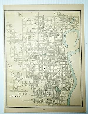 1889 Color Map of the City of Omaha, Nebraska (NE)