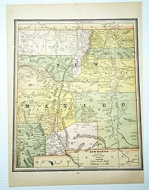 1889 Color Map of the State of New Mexico