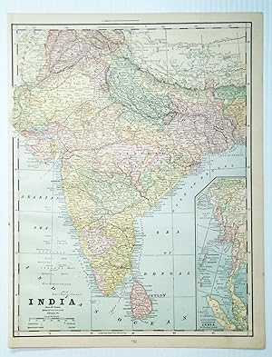 1889 Color Map of India