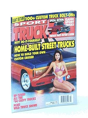 Sport Truck Magazine, February [Feb.] 1994: Home-Built Street Trucks / Michelle Thomas Cover Photo