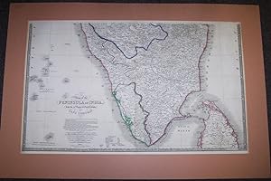 MAP OF THE PENINSULA OF INDIA FROM THE 19TH DEGREE OF NORTH LATITUDE TO CAPE COMORIN