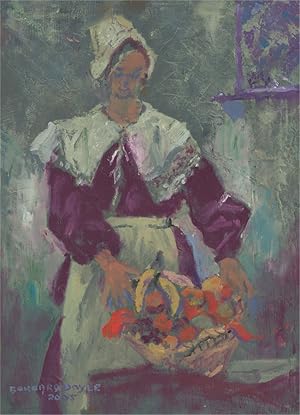 Barbara Doyle (b.1917) - 2005 Oil, Figure with Fruit Basket