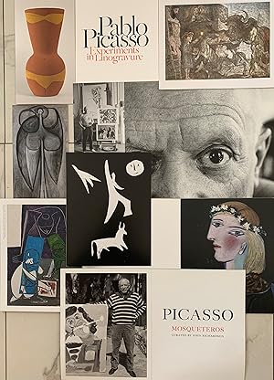 PABLO PICASSO: A COLLECTION OF TEN GAGOSIAN GALLERY EXHIBITION ANNOUNCEMENTS + POSTERS