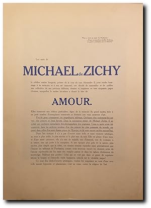 Amour (Subscription invitation for a never published Zichy album)