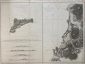 Plan de L'ile de Paque; Plan de la Baie de Cook; April 1786 by the Boussole and Astrolabe