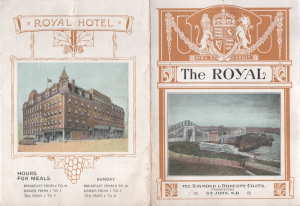 Turn of the century menu from Royal Hotel, St. John, New Brunswick, Wednesday, July 10, 1912