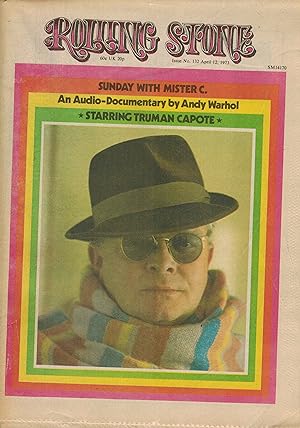Rolling Stone Magazine No. 132 - April 12, 1973 - Truman Capote - Willie Nelson - Pigpen McKernan...