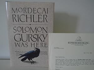 Solomon Gursky Was Here [Signed 1st Printing + Ephemera Dated Year of Pub.]