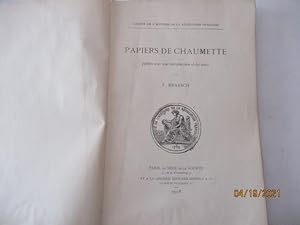 Papiers de Chaumette.Publiés avec une introduction et des notes par F. Braesch.