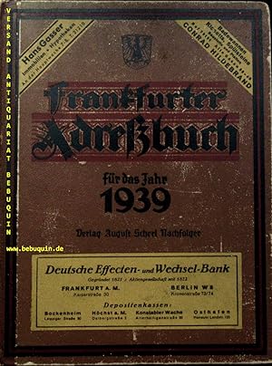 AMTLICHES FRANKFURTER ADRESSBUCH 1939.-