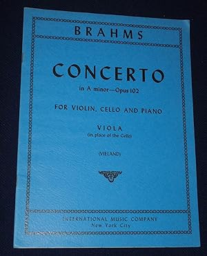 Concerto in A minor Opus 102 for Violin, Cello and Piano - VIOLA (in place of the Cello) (Vieland)