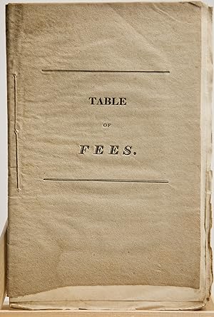 Table of fees