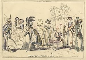 London Dandies-or- Monstrosities of 1816, Scene, Hyde Park, from Monstrosities