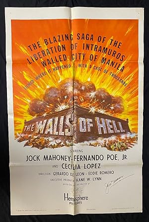 The Walls Of Hell Original One Sheet Movie Poster- Jock Mahoney signed