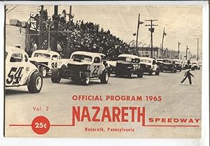 Nazareth Speedway Modified Stock Car Race Program #2 1965-Rags Carter-Stan Ploski Jr-Del George-FN