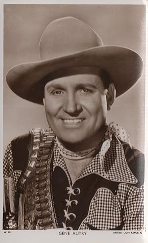 Gene Autry Cowboy Picturegoer Film Movie RPC Postcard