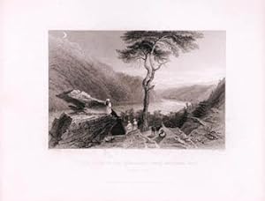 The Valley of the Shenandoah From Jefferson's Rock: Harper's Ferry. (B&W engraving).