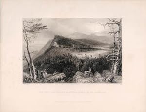 The Two Lakes and the Mountain House on the Catskills. (B&W engraving).