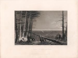 A Forest on Lake Ontario. (B&W engraving).