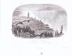 Chute du Niagara. (B&W engraving).