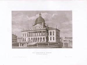 Das Rathhaus in Boston i. d. Verein. Staaten. (Massachusetts State House) (B&W engraving).