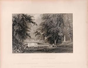 Cemetery of Mount Auburn. (B&W engraving).